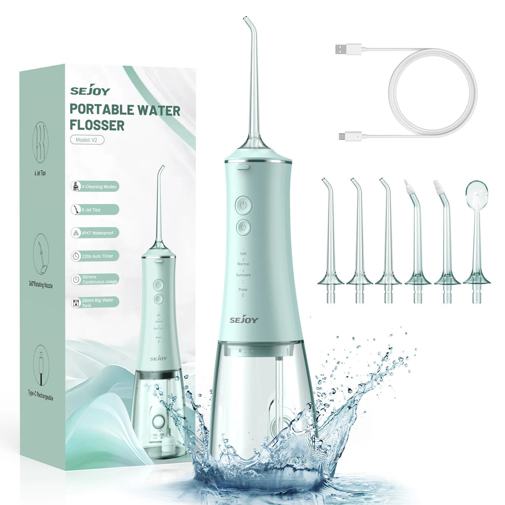 Dental Water Flosser – Rechargeable Oral Irrigator with 4 Modes & Nozzles