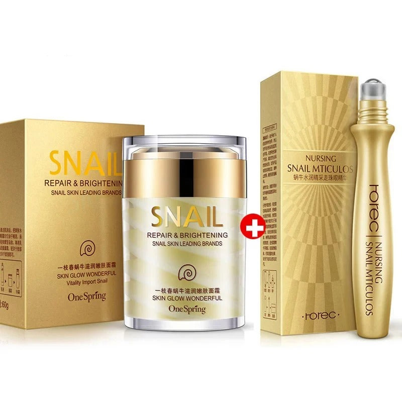 Snail Collagen Cream & Eye Serum – Anti-Aging, Whitening & Dark Circle Care
