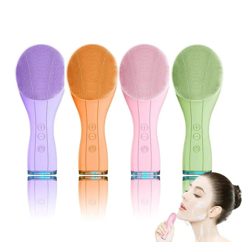 Electric Facial Cleansing Brush with Sonic Vibration Technology