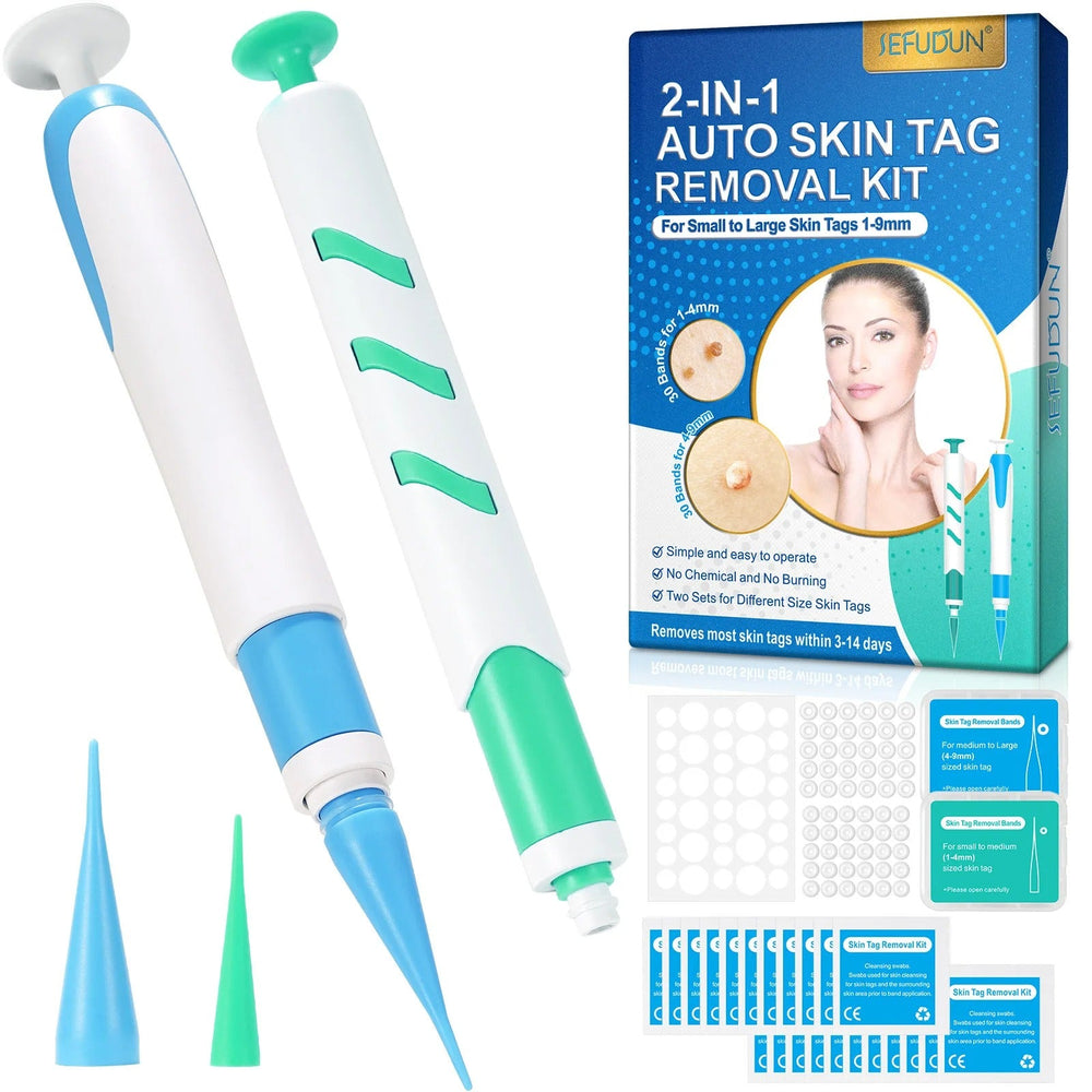 2-in-1 Skin Tag & Mole Removal Pen Kit with Cleansing Swabs