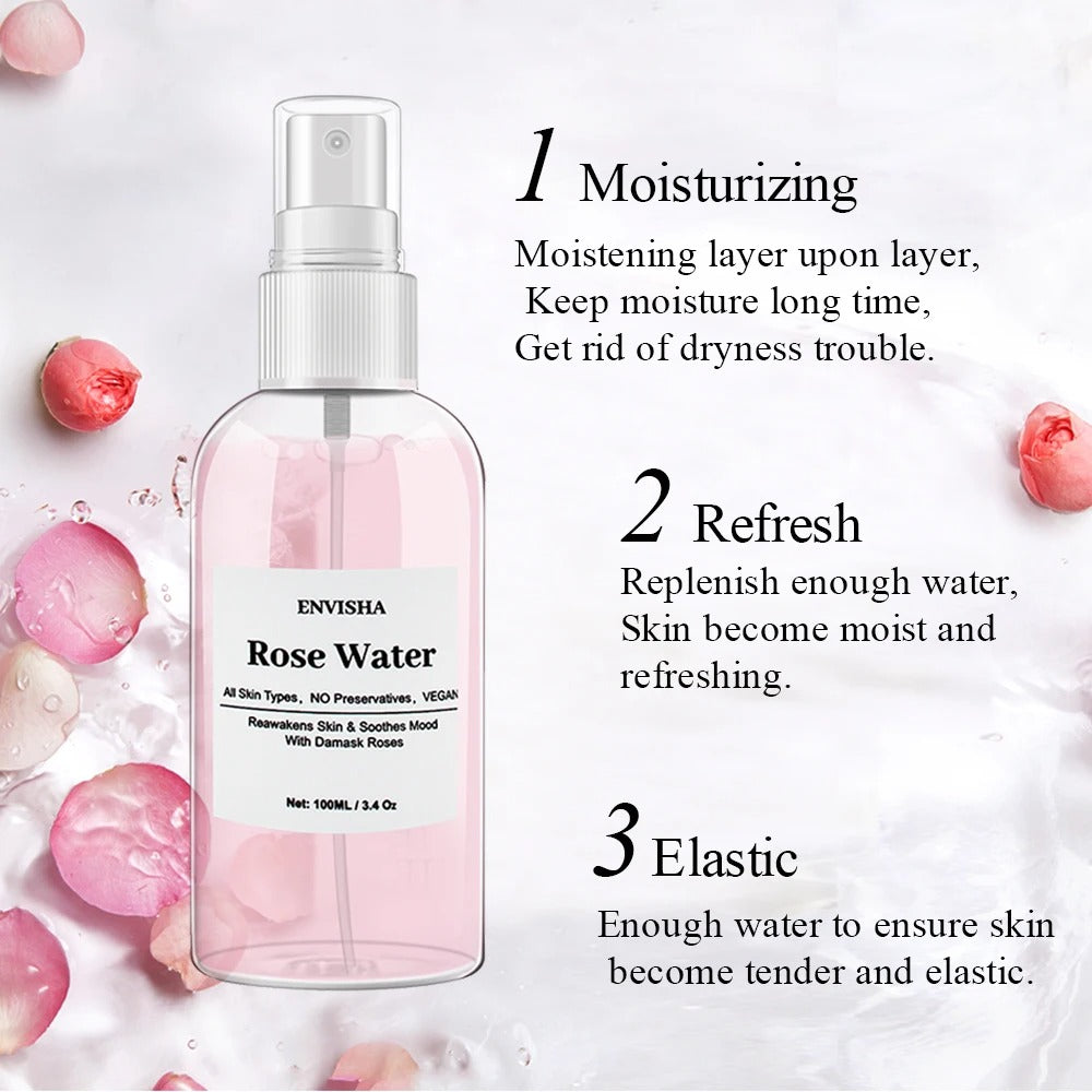 Organic Rose Water Toner for Hydration and Pore Tightening