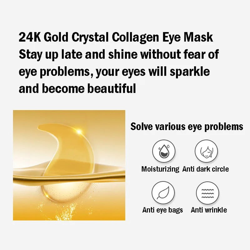 Seaweed Gold Collagen Eye Mask – Anti-Dark Circle & Anti-Aging Eye Gel Patches (60pcs)