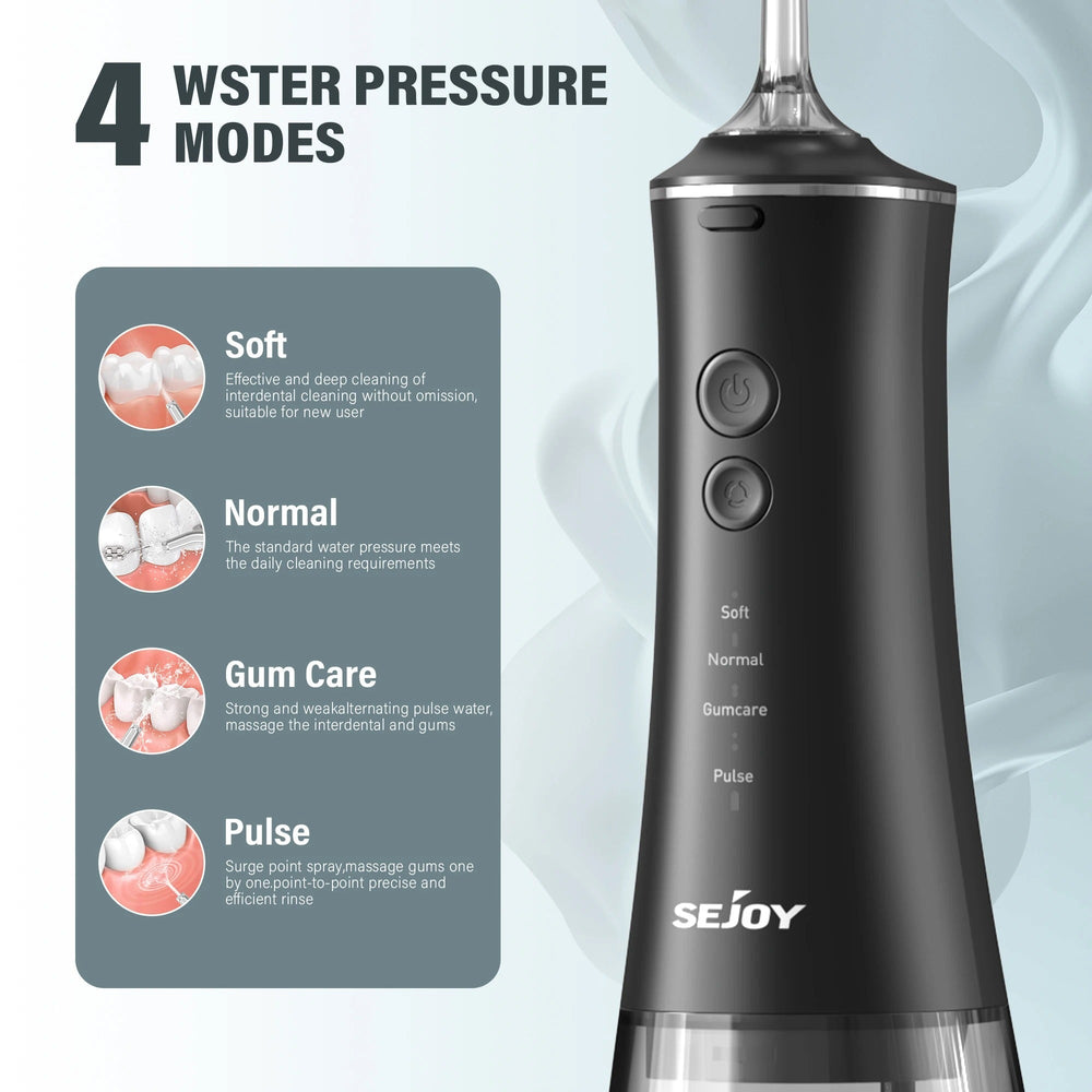 Dental Water Flosser – Rechargeable Oral Irrigator with 4 Modes & Nozzles