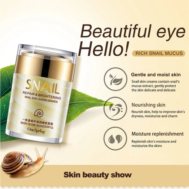 Snail Collagen Cream & Eye Serum – Anti-Aging, Whitening & Dark Circle Care