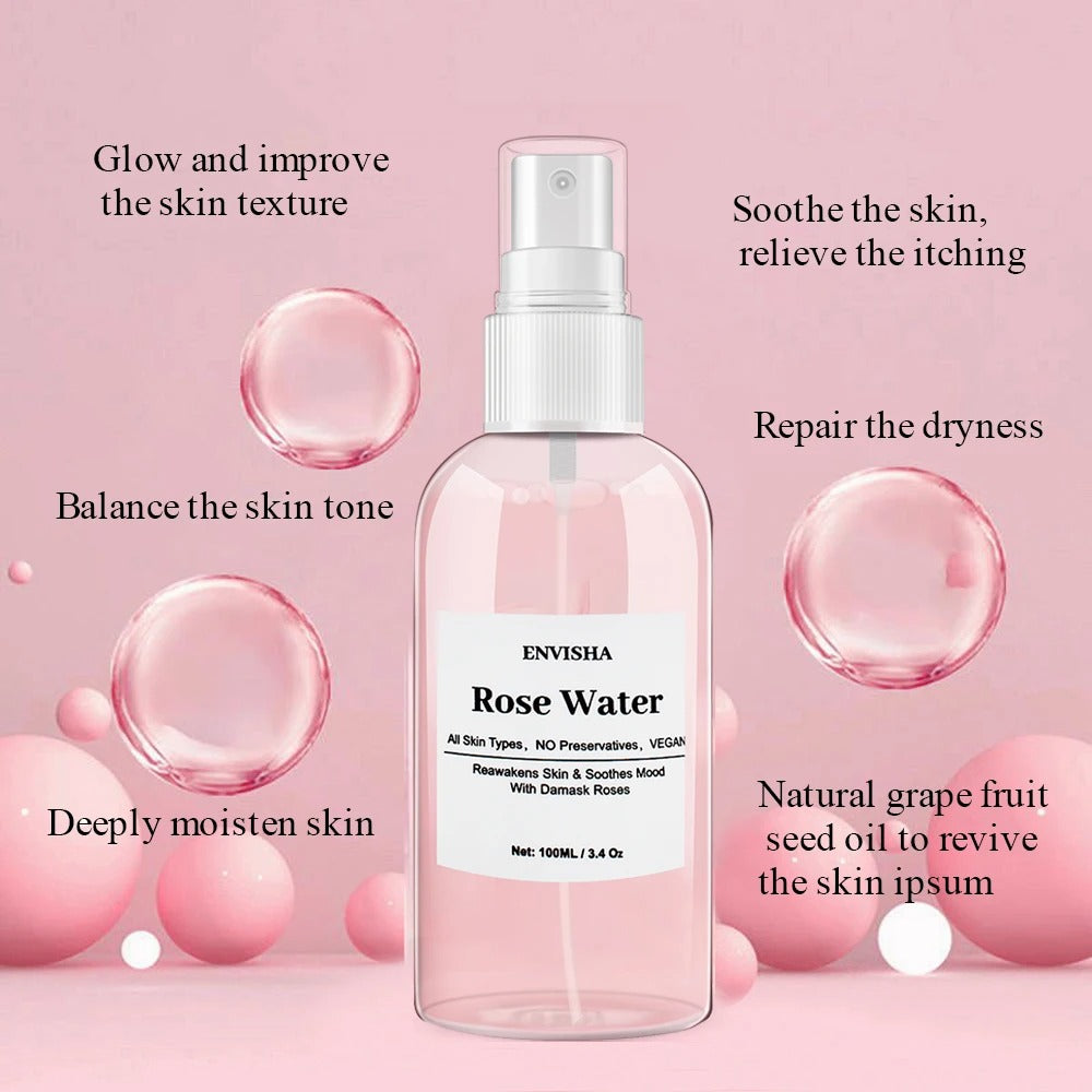 Organic Rose Water Toner for Hydration and Pore Tightening