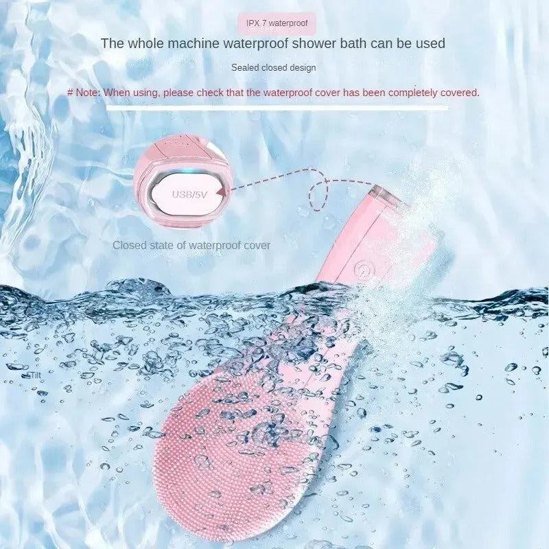 Electric Facial Cleansing Brush with Sonic Vibration Technology