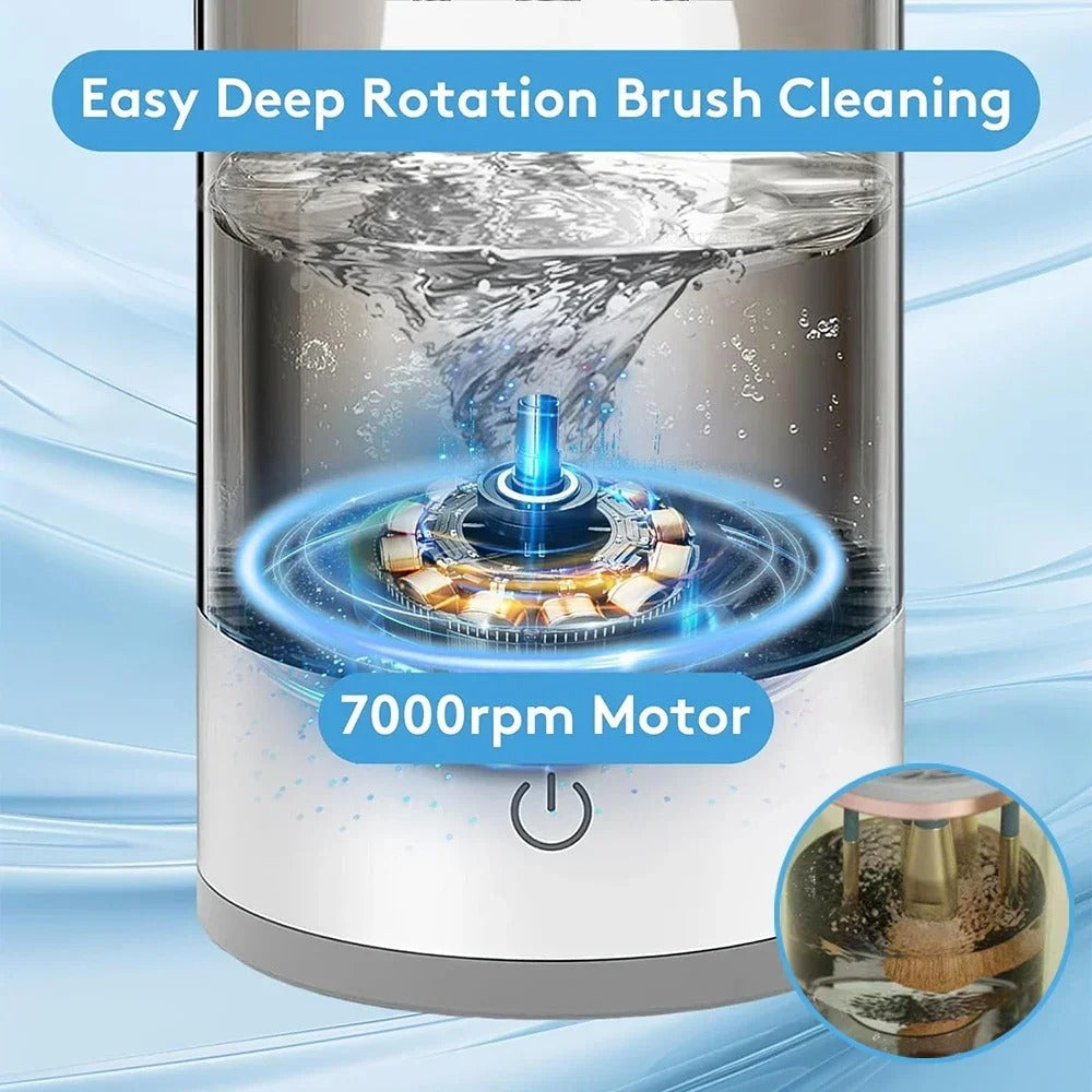 Electric Makeup Brush Cleaner with Rechargeable Automatic Cleaning Stand