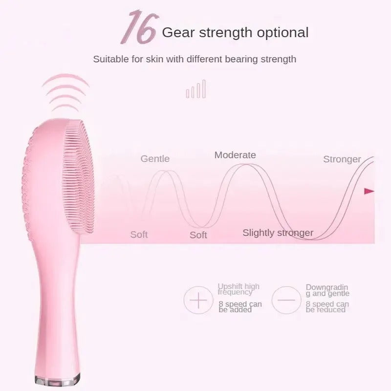 Electric Facial Cleansing Brush with Sonic Vibration Technology