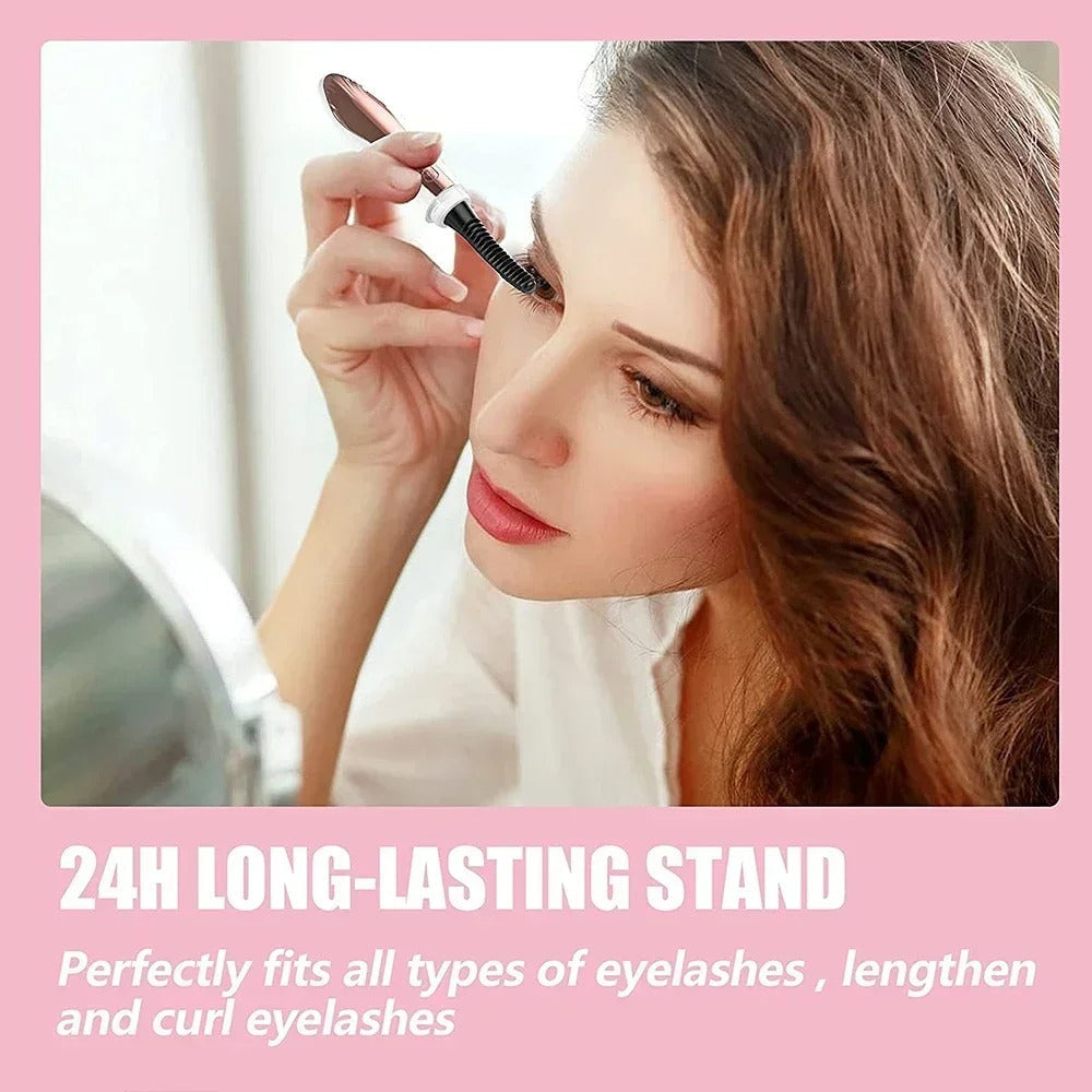 Electric Eyelash Curler with Heat Control and Brush Comb
