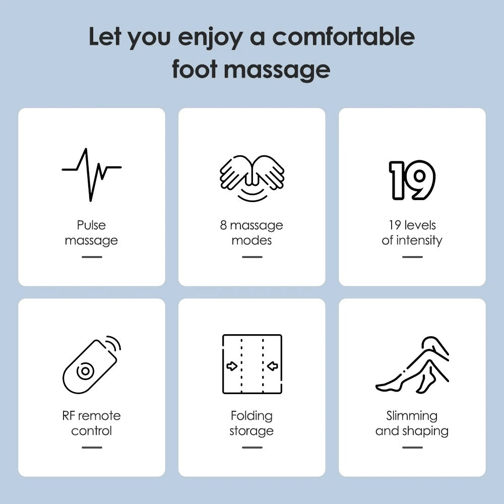Foot Massager Pad – Microcurrent Pulse Therapy for Leg Slimming, Muscle Relief & Detox Foot Spa