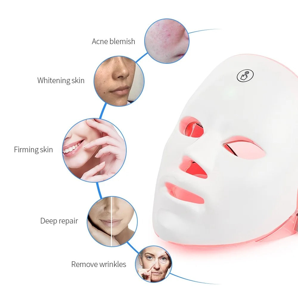 Infrared Facial Mask for Skin Rejuvenation and Anti-Aging Therapy