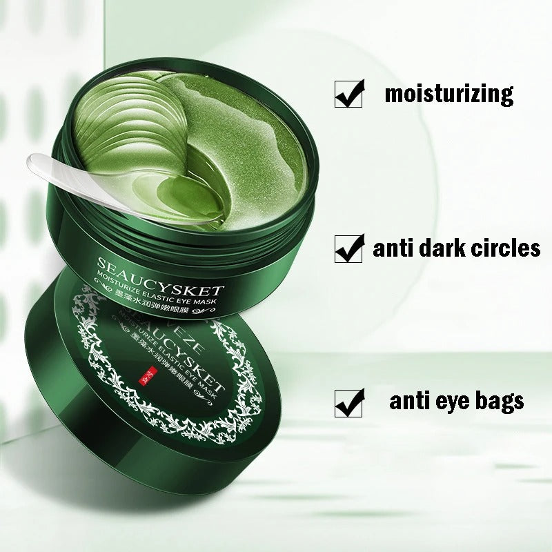 Seaweed Gold Collagen Eye Mask – Anti-Dark Circle & Anti-Aging Eye Gel Patches (60pcs)