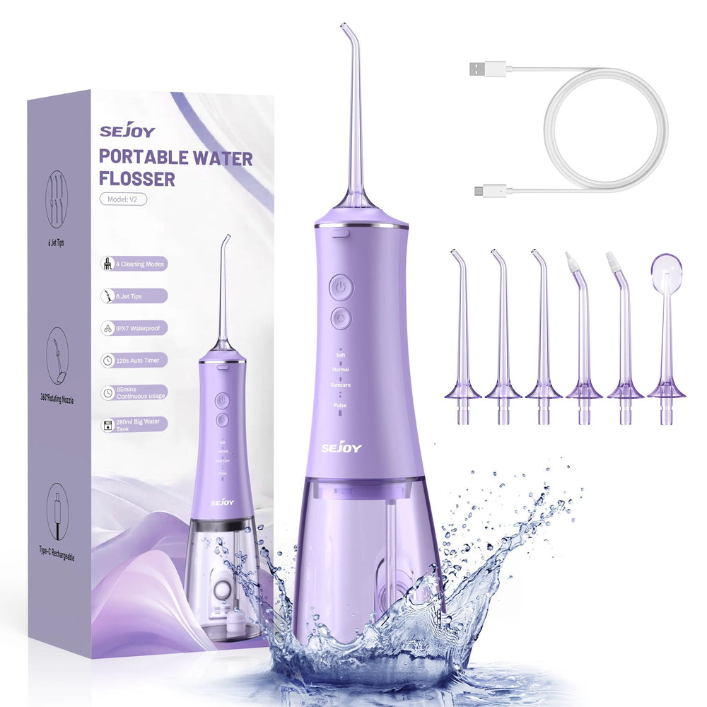 Dental Water Flosser – Rechargeable Oral Irrigator with 4 Modes & Nozzles