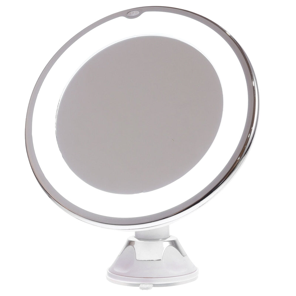 10x Magnifying LED Vanity Mirror 360° Rotation with Lights