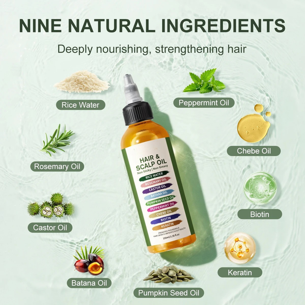 9 in 1 Top Raw Biotin Peptide Hair Growth Serum