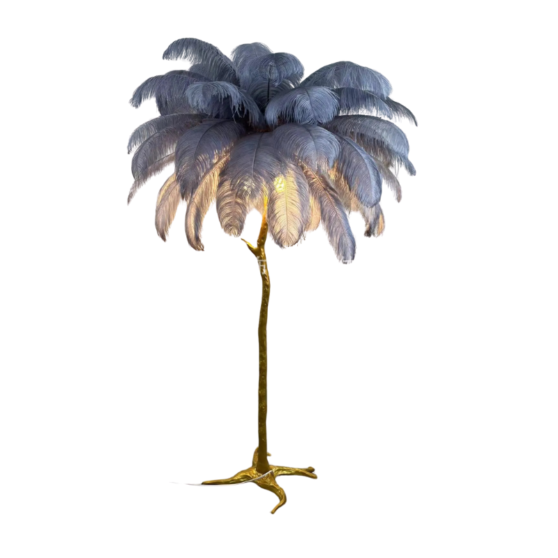 LuxeOstral - Nordic Ostrich Feather Floor Light