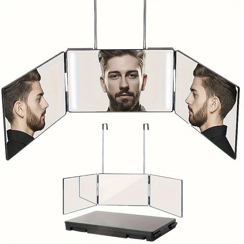GlamAura - Rotating 3-Sided Mirror for Styling