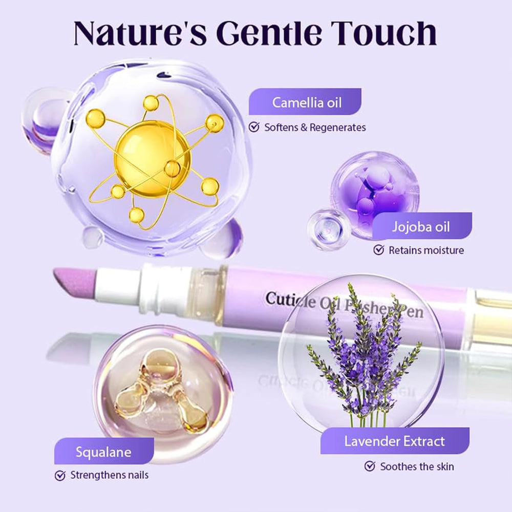 Cuticle Oil Pusher Pen 2‑in‑1