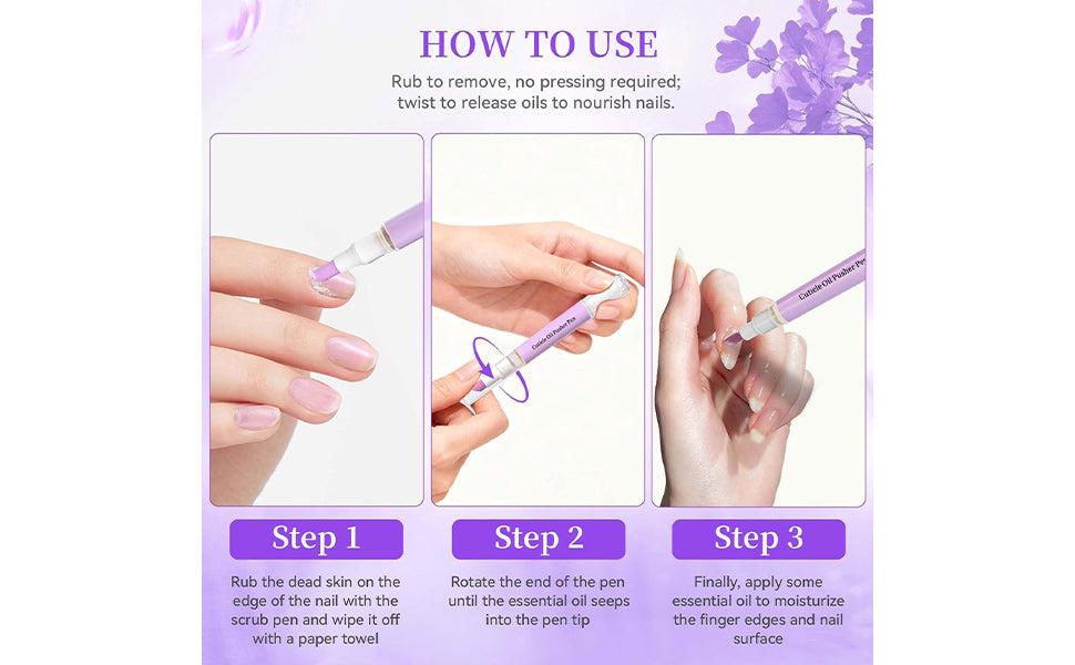 Cuticle Oil Pusher Pen 2‑in‑1