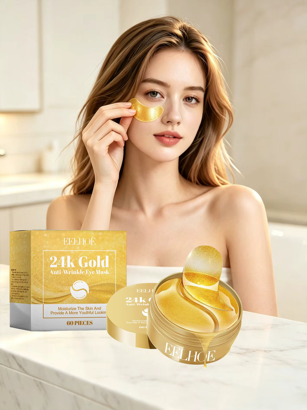 24K Gold Anti‑Wrinkle Eye Mask