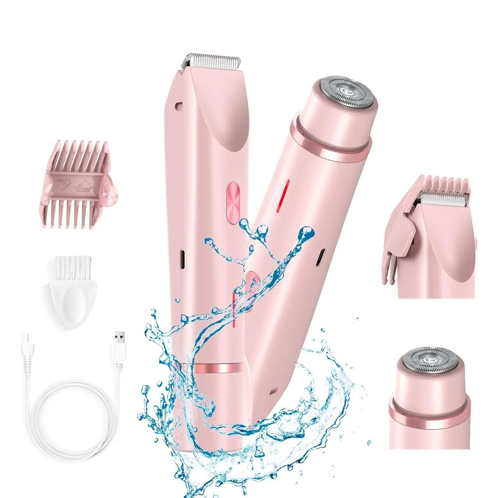 AquaGlow | Sleek Waterproof Rechargeable Bikini Trimmer for Women