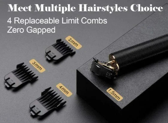 AureusEdge | Premium Cordless Stainless Steel Hair Trimmer for Men