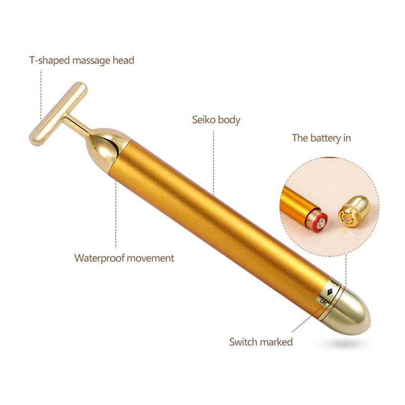 AurumGlow | Luxurious Gold Facial Roller Massage Tool for Radiant Skin