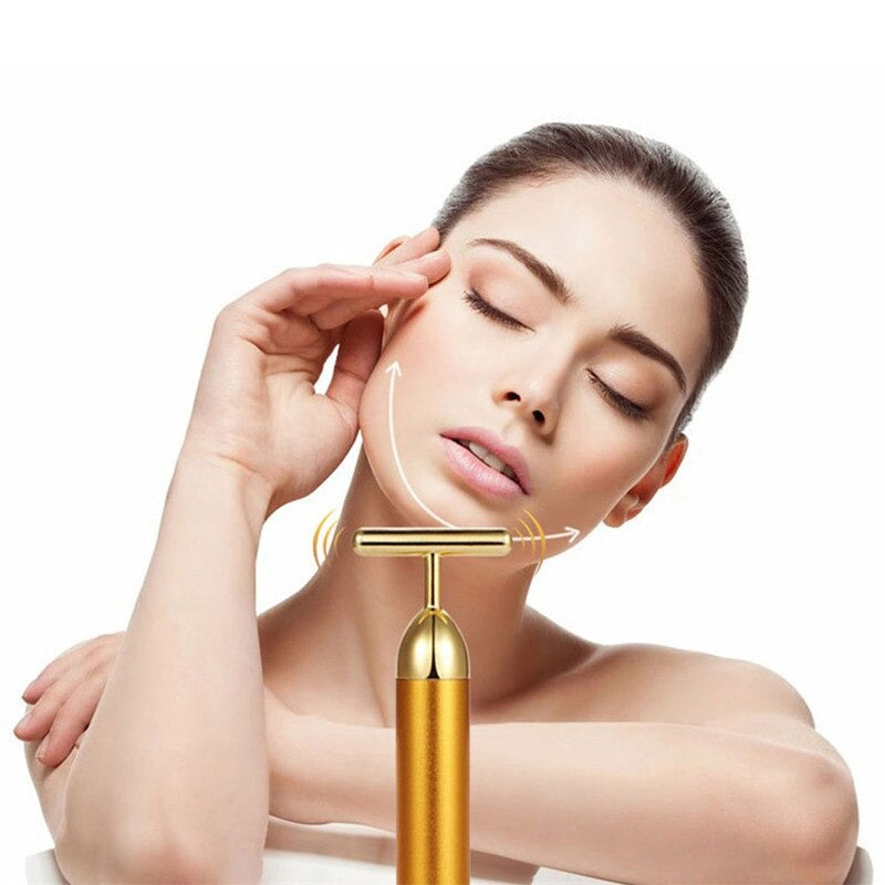 AurumGlow | Luxurious Gold Facial Roller Massage Tool for Radiant Skin