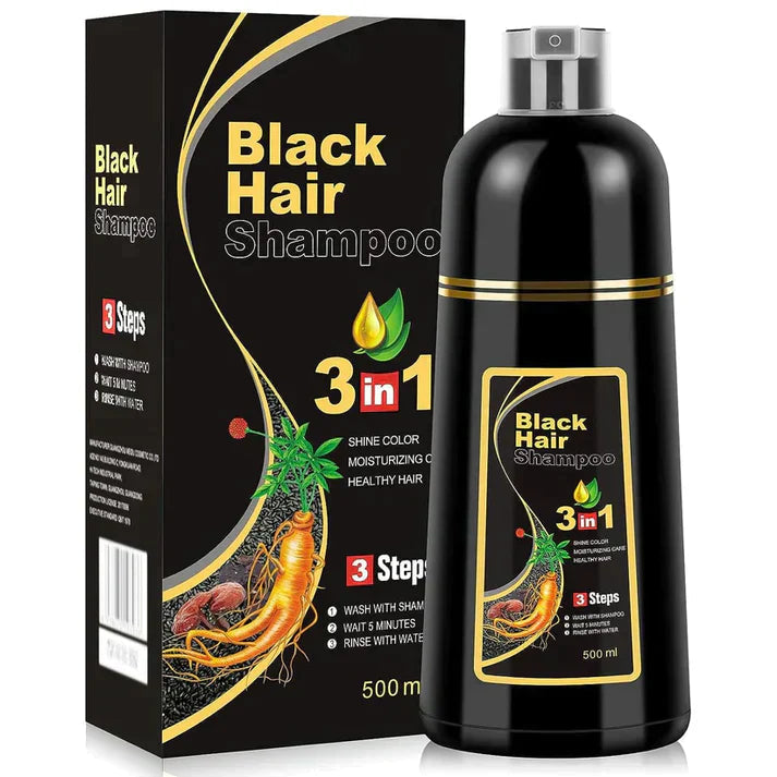 AurumShade | Herbal Nourishing Black Hair Dye Shampoo for Healthy Hair