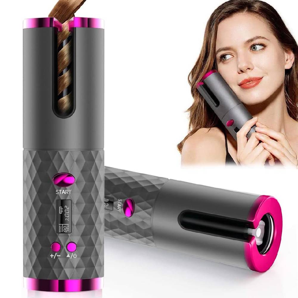 Cordless Tourmaline Ceramic Barrel Auto Hair Curler