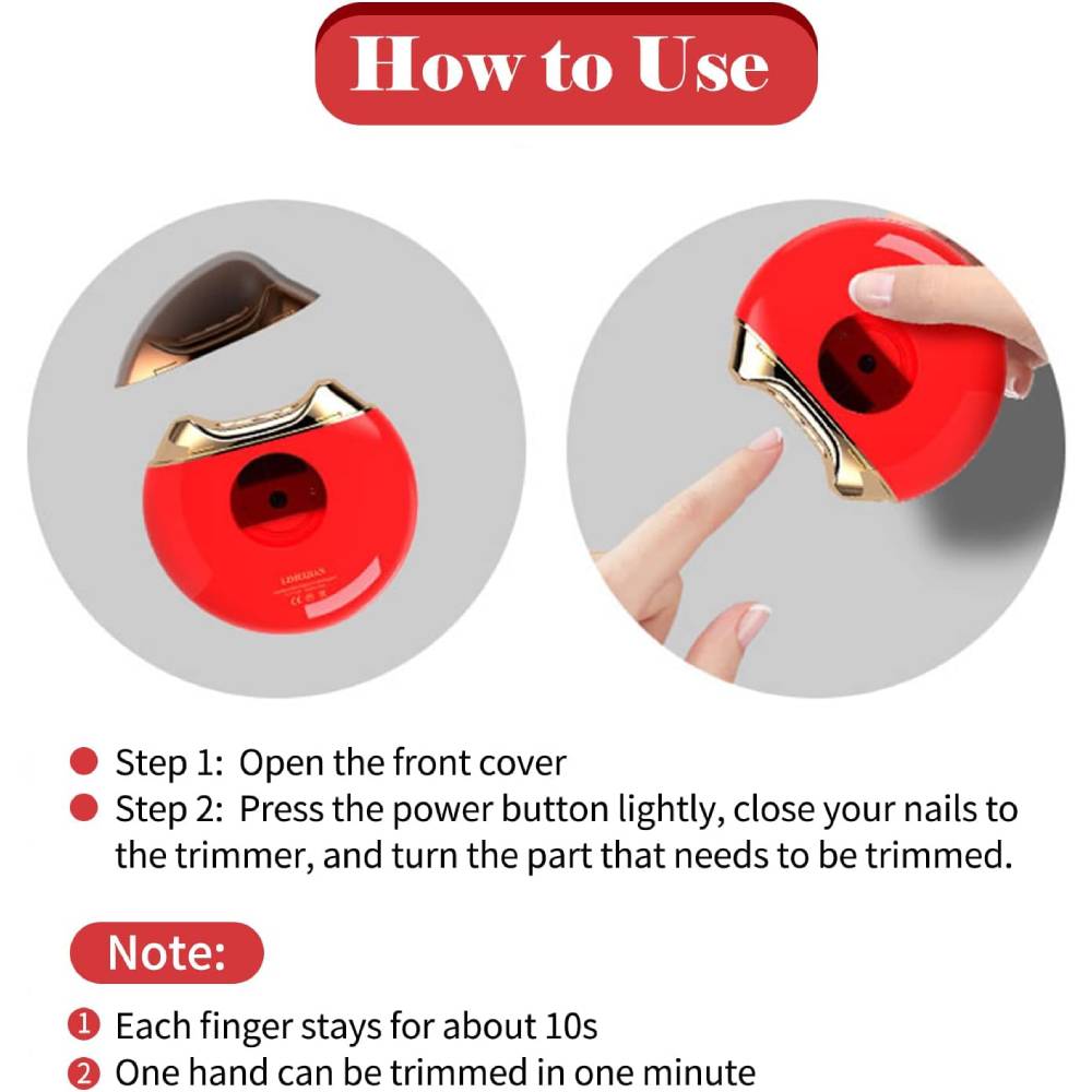 SmartTrim - Automatic Electric Nail Clipper with Safety Features for Precision Trimming