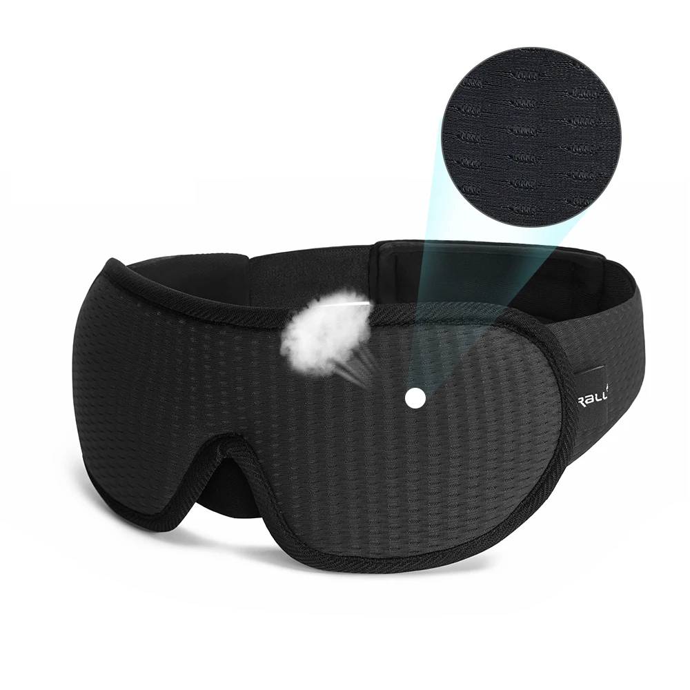3D Contoured Memory Foam Sleep Mask - Best Eye Mask for Complete Darkness