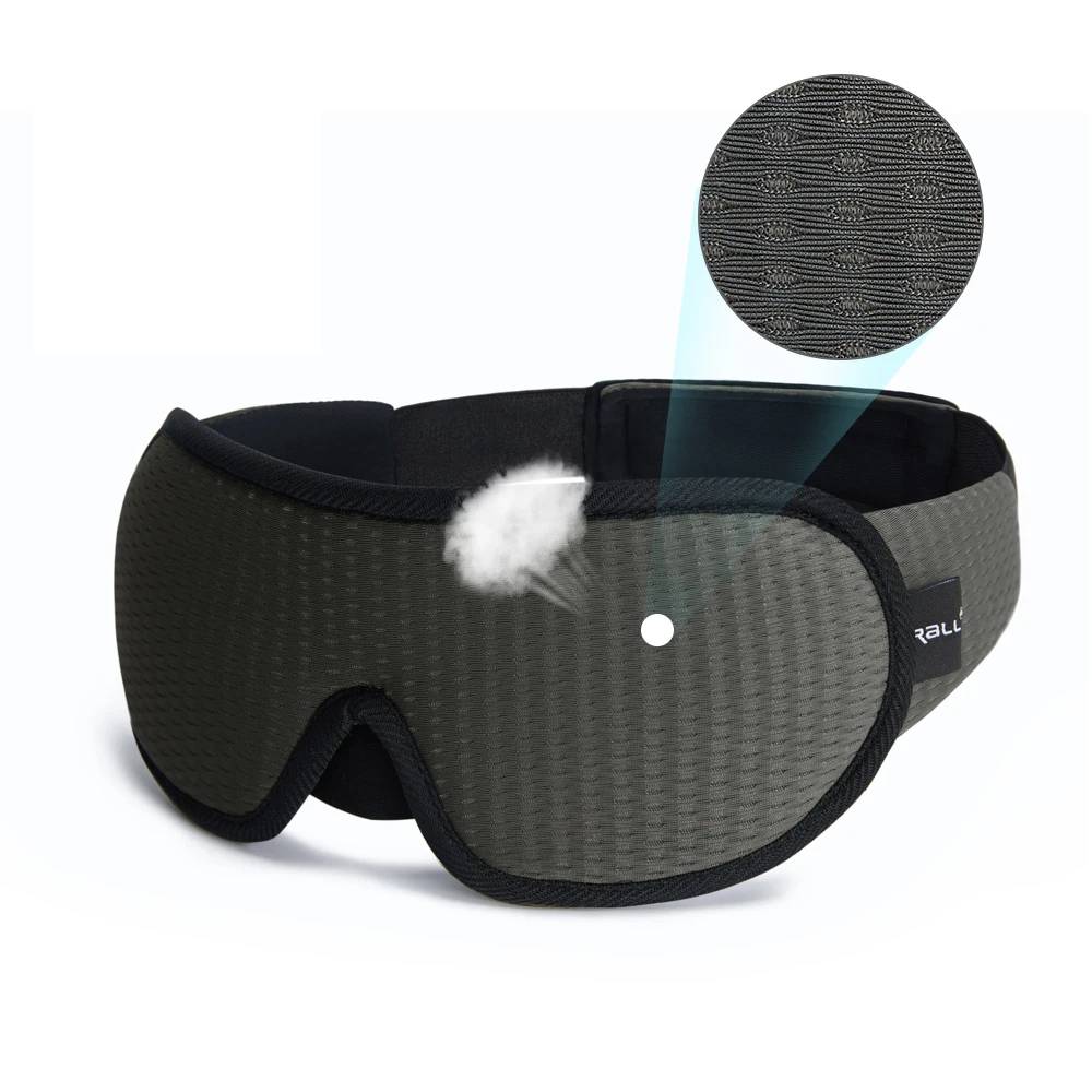 3D Contoured Memory Foam Sleep Mask - Best Eye Mask for Complete Darkness