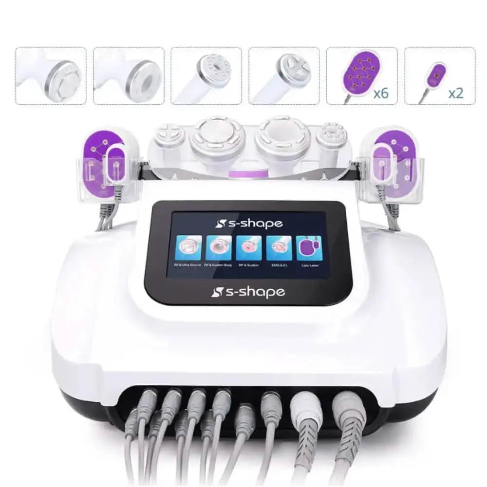 30K 6 In 1 S Shape Cavitation Machine With Lipo Laser 5mw