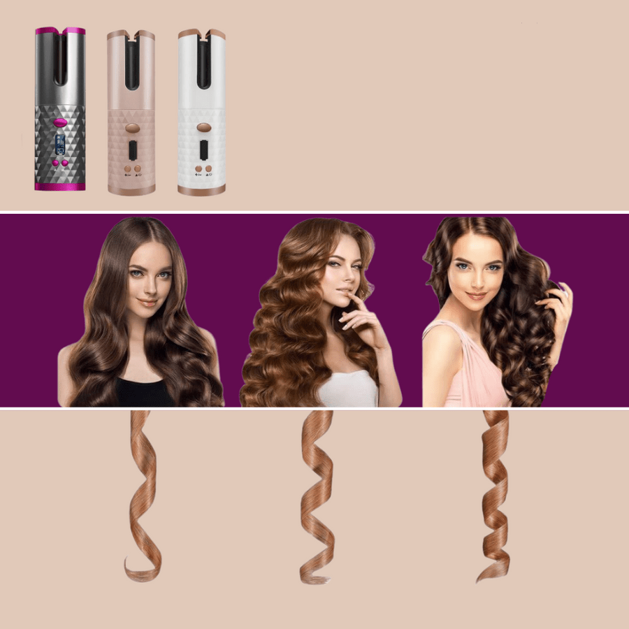 CurlEase | Cordless Hair Curler for Effortless Smooth Curls