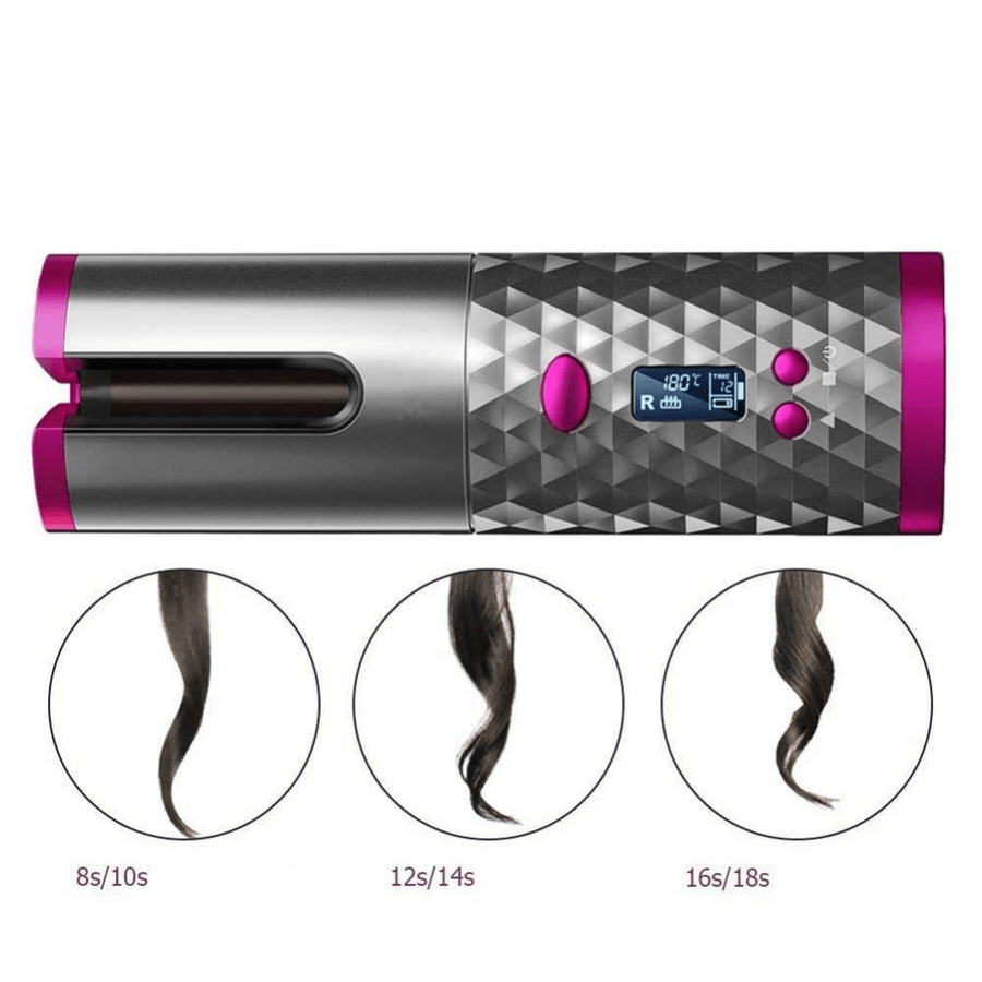 CurlEase | Cordless Hair Curler for Effortless Smooth Curls