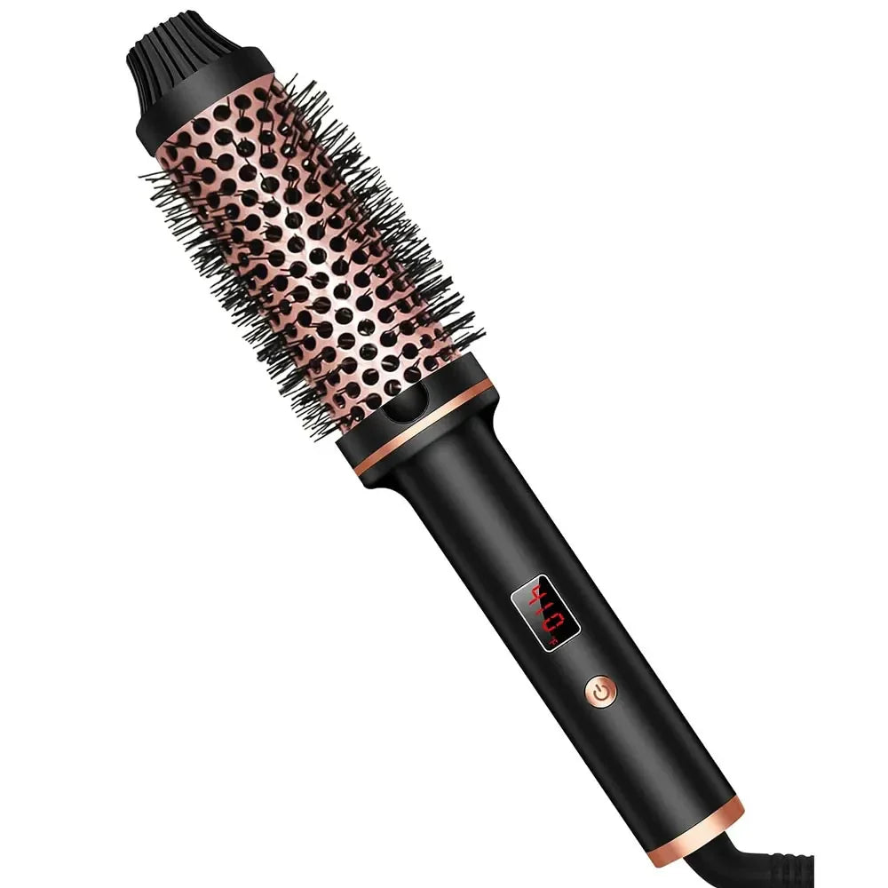 CurlEase | Anti-Burn Hair Curler Brush for Effortless Styling & Volume