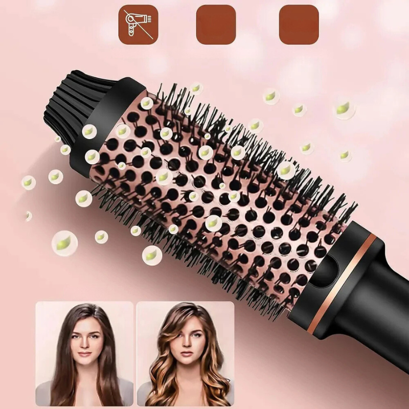 CurlEase | Anti-Burn Hair Curler Brush for Effortless Styling & Volume