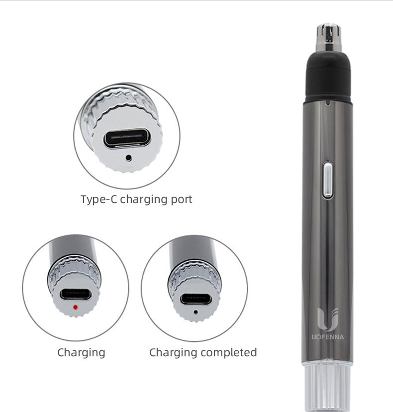 Precision Grooming - Rechargeable Nose Hair Trimmer with Precision Blades