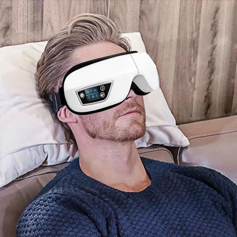 AeroGlow 6D Eye Massager | Air and Heat Therapy with Bluetooth Relaxation Mode