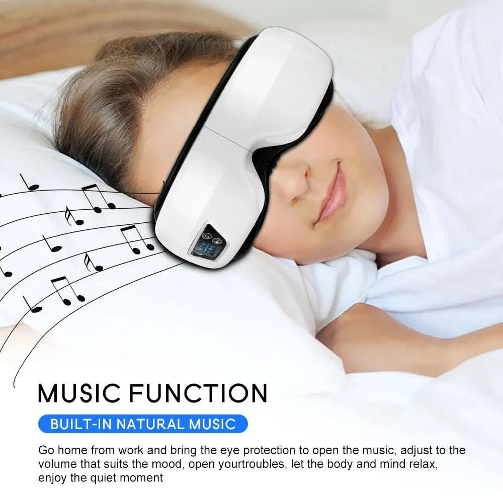AeroGlow 6D Eye Massager | Air and Heat Therapy with Bluetooth Relaxation Mode