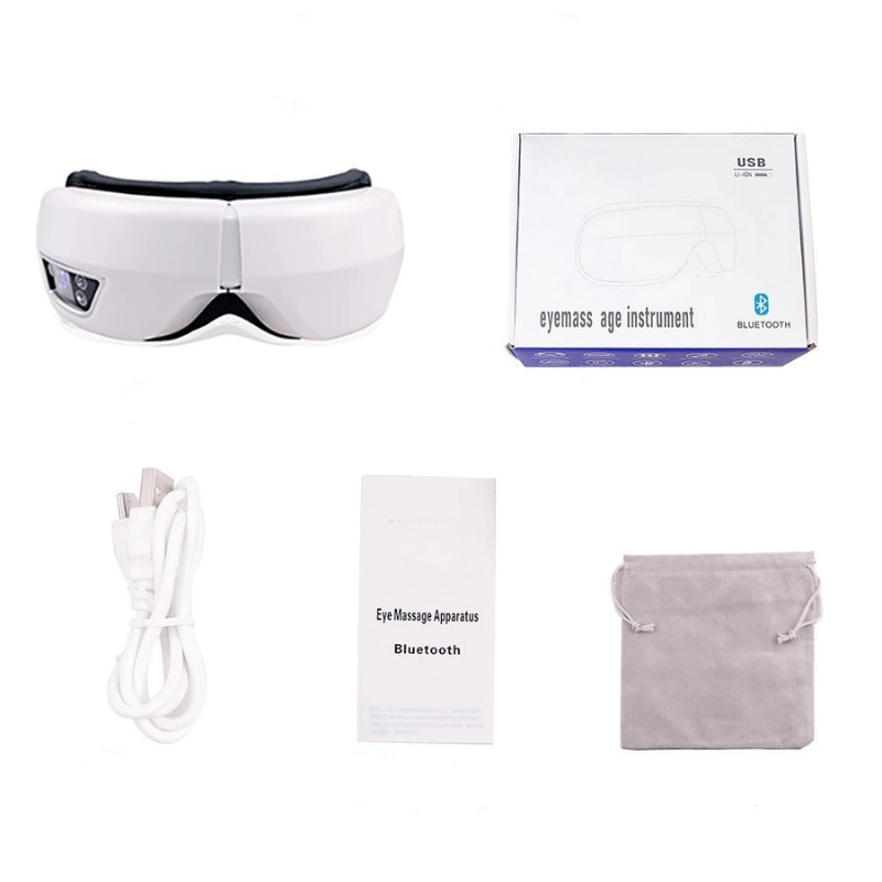 AeroGlow 6D Eye Massager | Air and Heat Therapy with Bluetooth Relaxation Mode