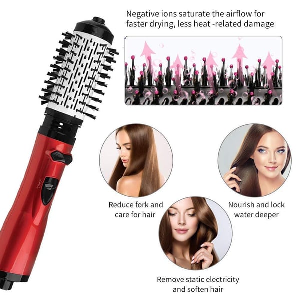 GlamFlow | Hot Air Brush & Volumizer Styler for Salon-Quality Hair