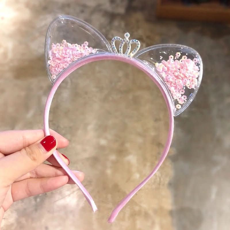 GlamTiara | Sparkling Rhinestone Cat Ear Headband for Elegant Party Looks