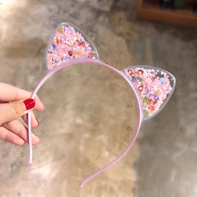 GlamTiara | Sparkling Rhinestone Cat Ear Headband for Elegant Party Looks