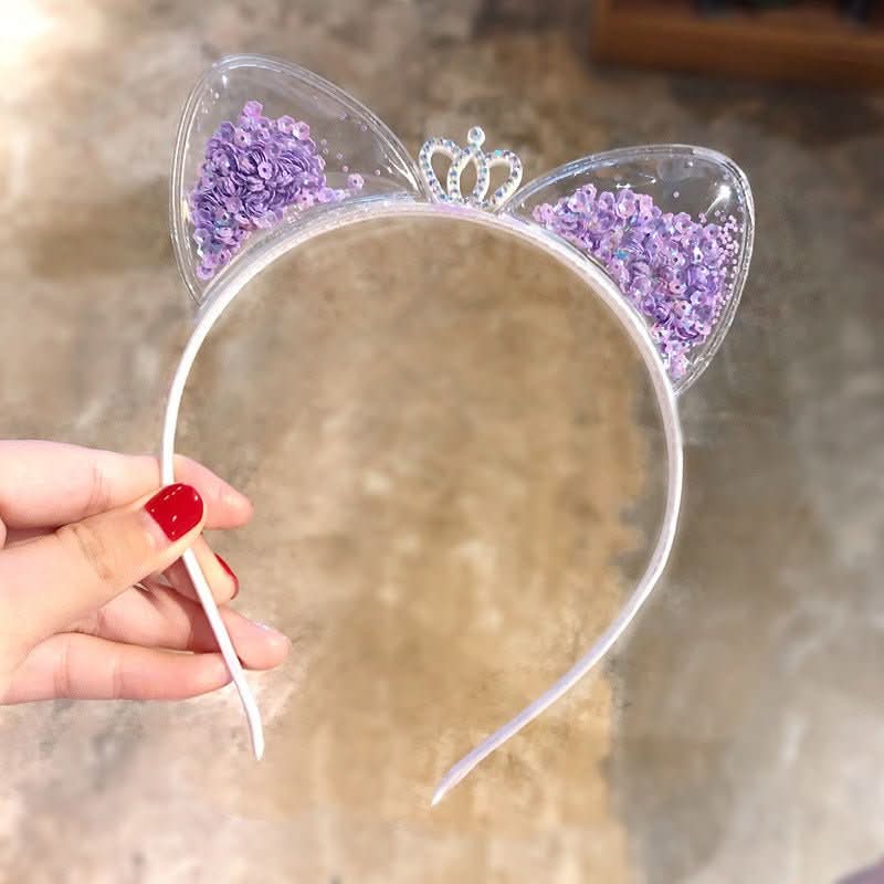 GlamTiara | Sparkling Rhinestone Cat Ear Headband for Elegant Party Looks