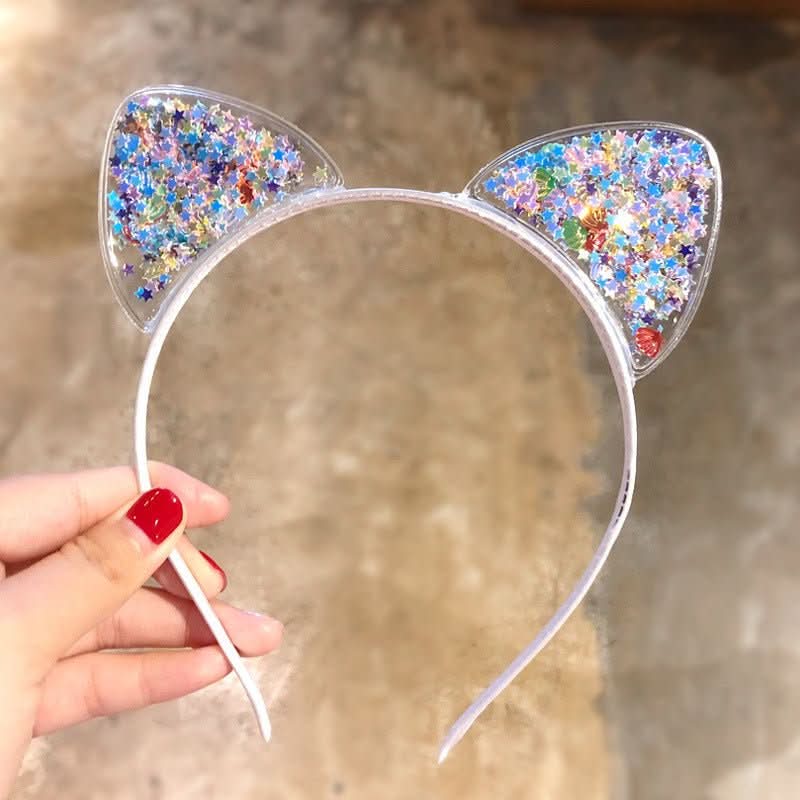GlamTiara | Sparkling Rhinestone Cat Ear Headband for Elegant Party Looks