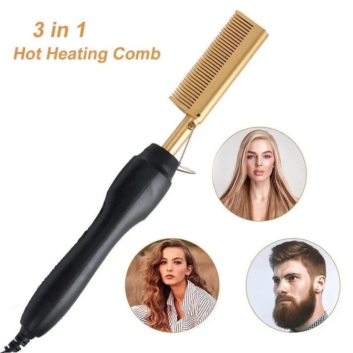 HeatCraft | Beard & Hair Straightening Comb for Men’s Styling