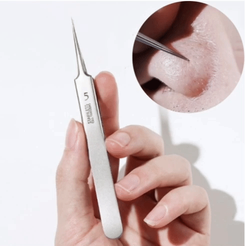 Lunaria | Precision Ultra Slim Stainless Steel Tweezers for Flawless Skin
