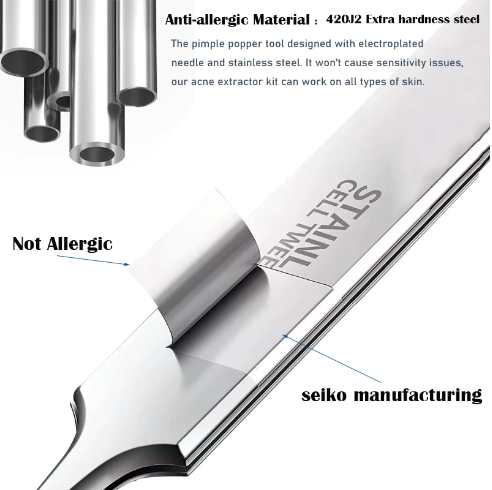Lunaria | Precision Ultra Slim Stainless Steel Tweezers for Flawless Skin